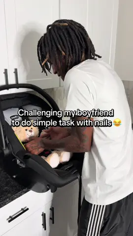 A post by @dasiatemia on TikTok caption: Go watch the full video on my YouTube: Dasia Temia 😂 #fyp #couples #nailschallenge 