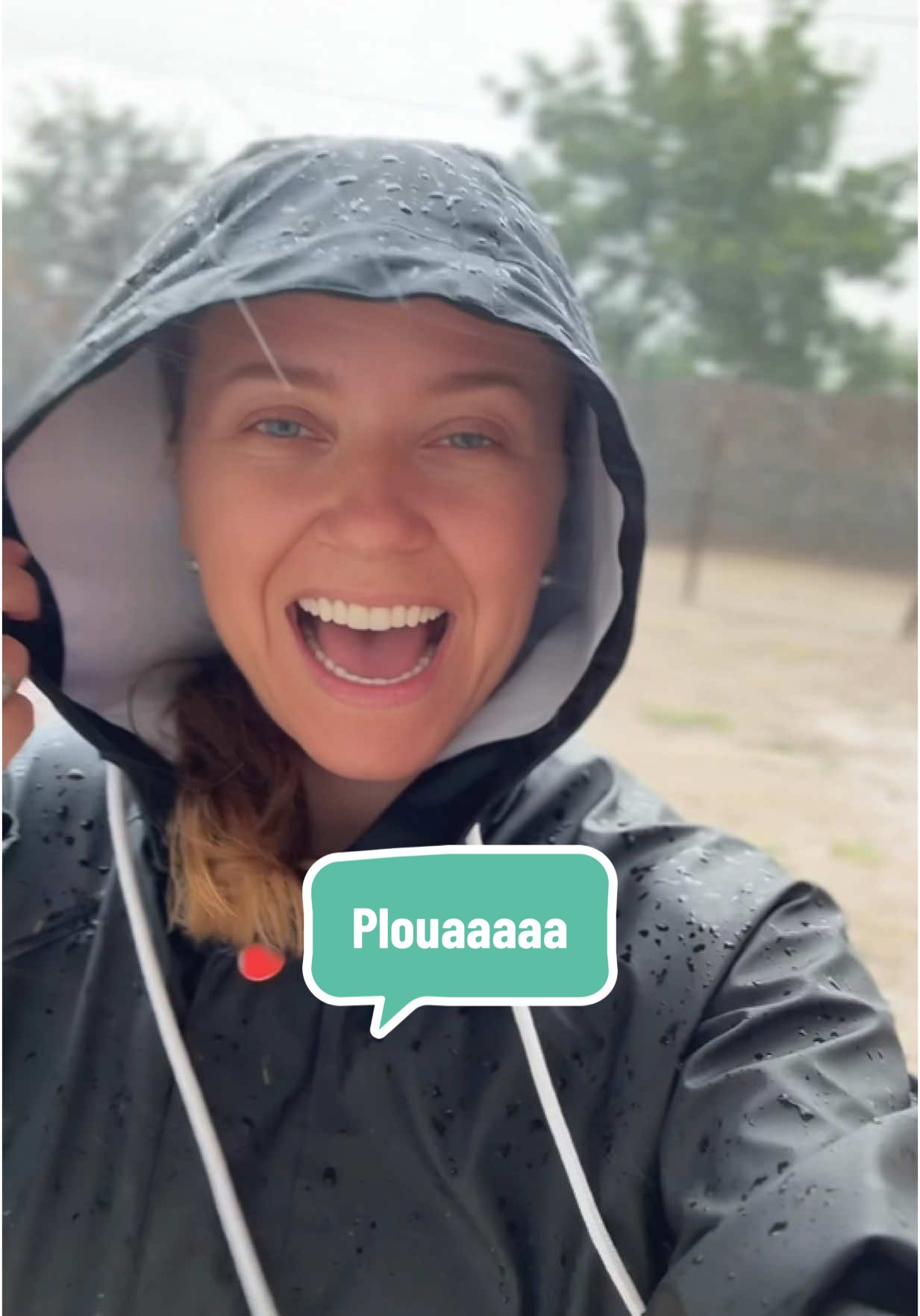 A post by @olteancaludi on TikTok caption: Am primit și două ro alert-uri dar până acum plouă frumos, fără grindină. Sper să țină ploaia măcar o oră pentru ca e secetă foarte mare la noi. Cum e la voi? #ploua #seceta #bucurie #cereale 
