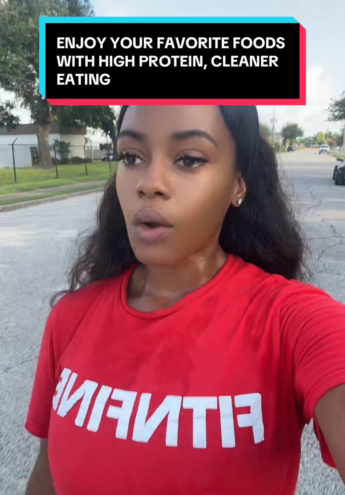 A post by @fitnfineewithpenelope on TikTok caption: #highprotein #caloriedeficit #fyp #fatloss #100lbsdown 