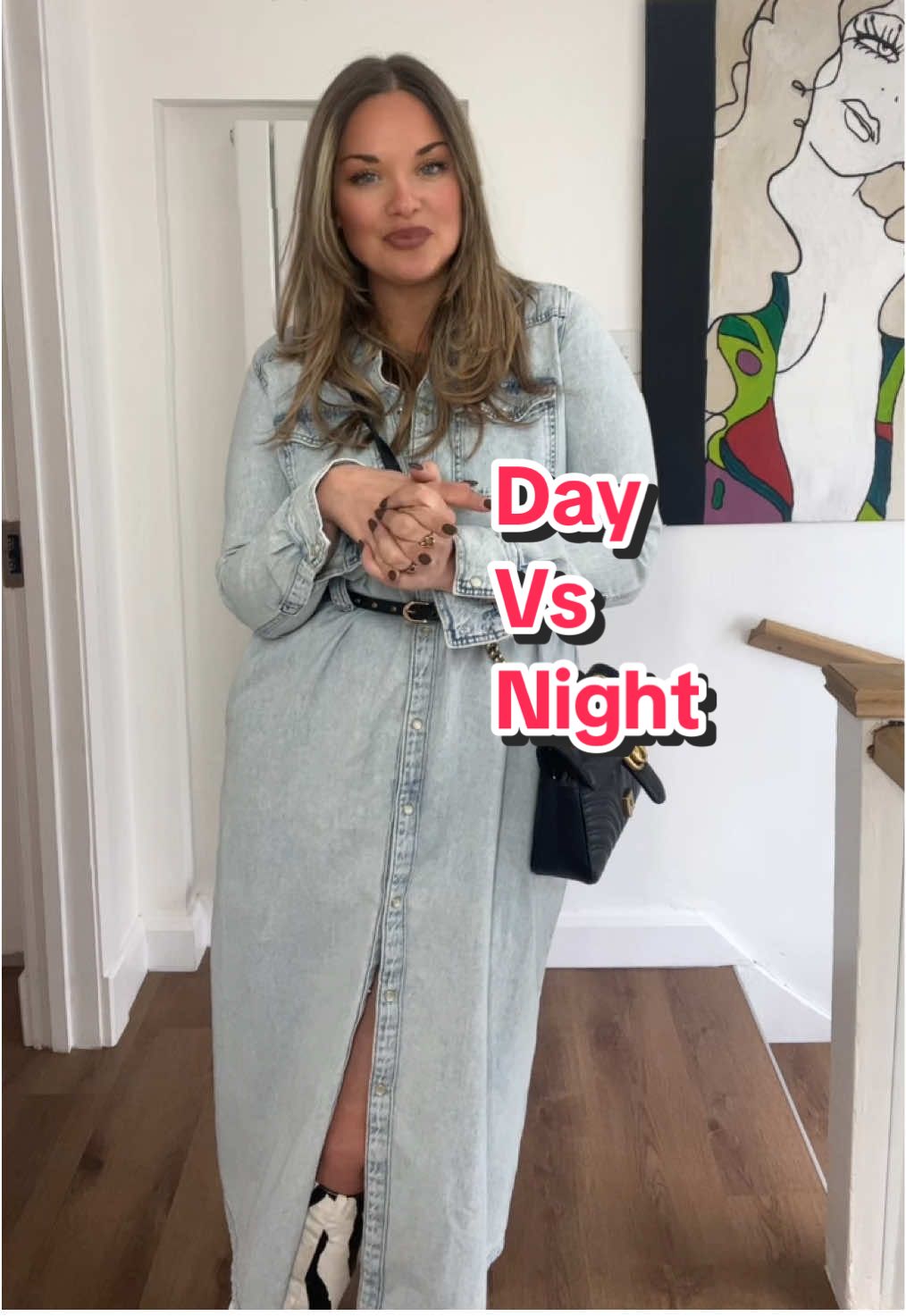 A post by @mstrendz.official on TikTok caption: How we would dress our Shelly in the day Vs the Night! What do you think!? #denim #denimdress #mididress #dress #tiktokmademebuyit #mstrendz 