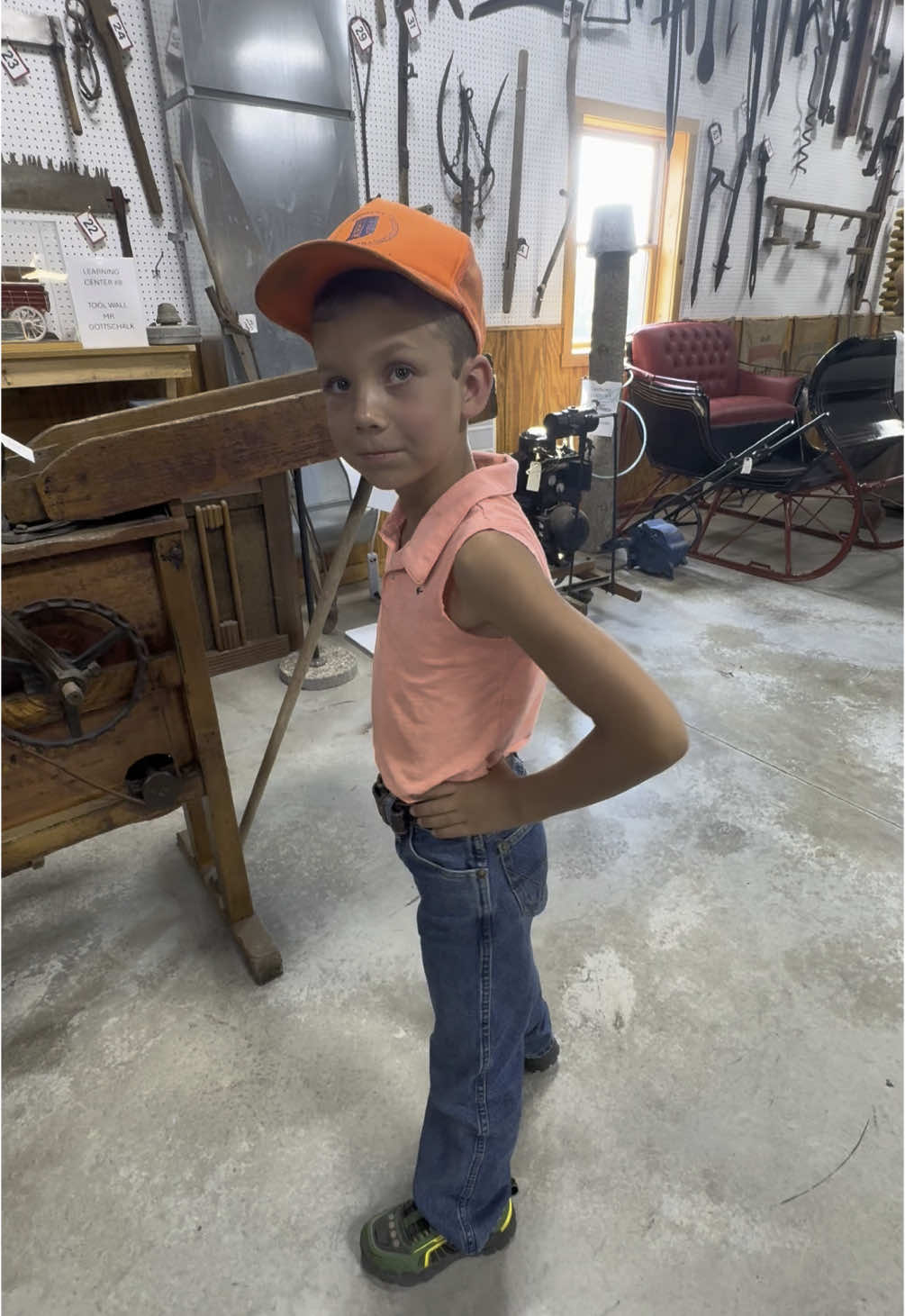 A post by @justajacksonthing on TikTok caption: It is fair time of the year so at the Whitley County 4-H they have been working on the Ag museum and it has changed from last year, so Jackson and I were checking it out . ##justajacksonthing##farm##tractors##farmlife##fyp##minidisplay##farmtok##fair