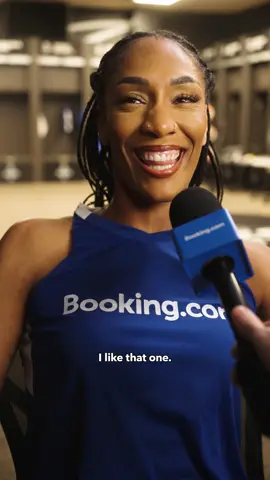 A post by @bookingcom on TikTok caption: We’re challenging the call—because not all traveling is a violation.