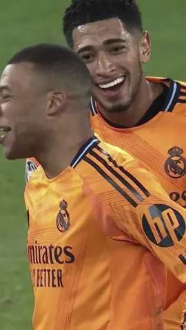 A post by @championsleague on TikTok caption: Vini, Jude’s & Mbappé’s reactions 💀 #UCL 