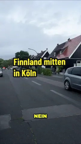 A post by @mitvergnuegenkoeln on TikTok caption: Kennt ihr die Finnensiedlung in Köln? Richtig idyllisch da! 😍 #köln #cologne #finnensiedlung #architekturkoeln
