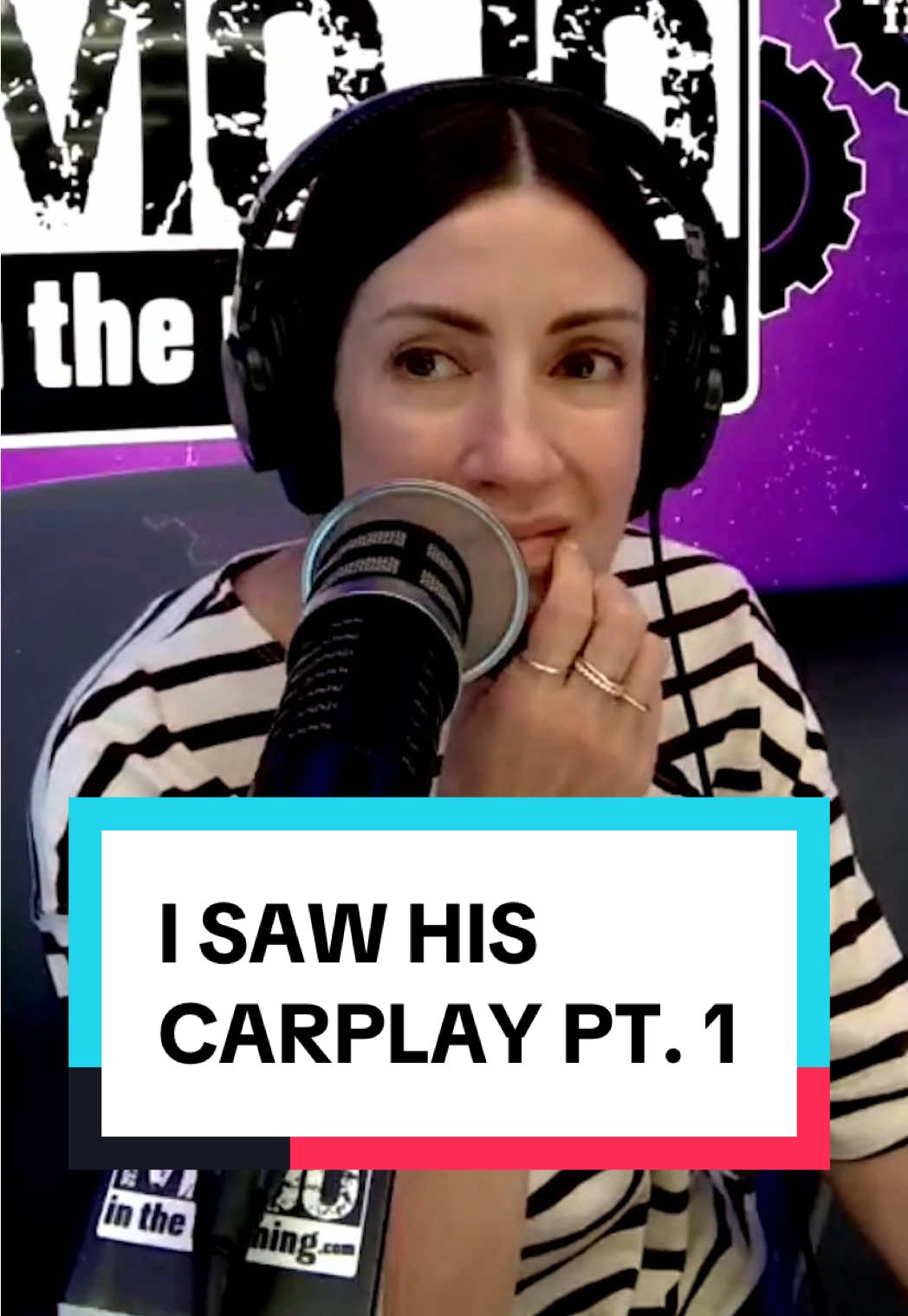 A post by @channel955detroit on TikTok caption: Adrianna thinks her boyfriend Parker is cheating after finding a random number on his CarPlay while they were driving. Parker says it’s just someone he’s training at work, but Adrianna thinks otherwise.  The show does a three-way-call to try and catch Parker cheating @iHeartRadio @Mojo in the Morning 