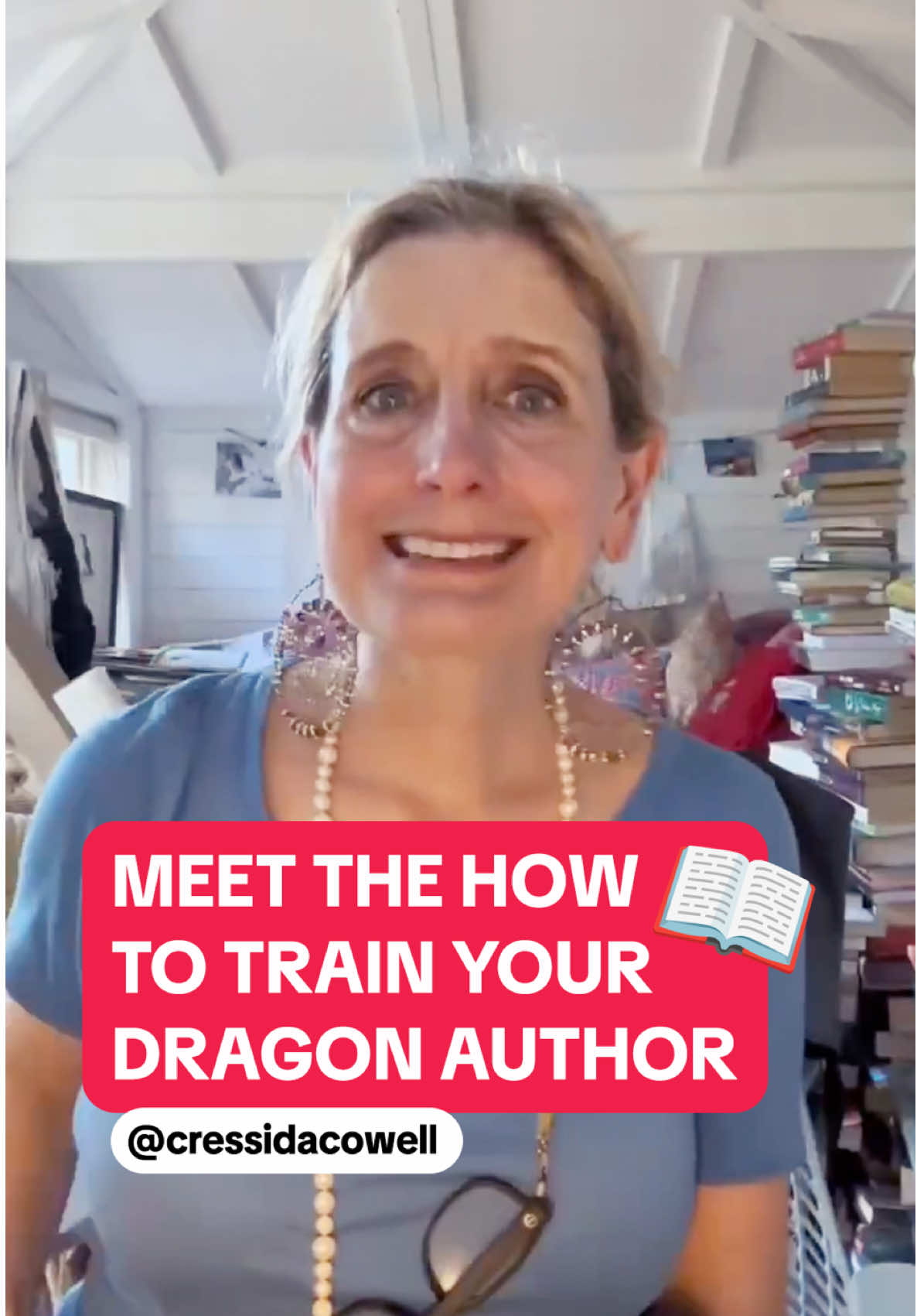 A post by @tiktok_uk on TikTok caption: our childhood is complete 🥹 author of the How to train your dragon series @Cressida Cowell has joined the #BookTok community and we couldnt be any more happier  #bookish #book #bookworm #howtotrainyourdragon #httyd 