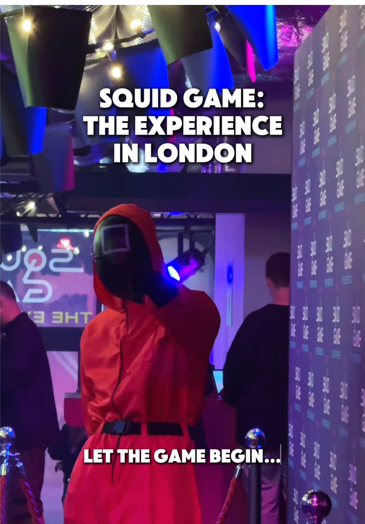 A post by @exploringlondon on TikTok caption: #ad Enter the Squid Game with this new experience in London 🦑 Just like in the show, you take on a series of challenges to try and make it out at the other end, going head to head with other contestants. Remember, the game shows no mercy so do you have what it takes to survive until the end? You can book this and many other immersive experiences on @Buyagift - have a look at their website for more! ⏳ Duration approx 60 mins  it you can stay on in the Night Market afterwards 📍 Immerse LDN, Excel Waterfront, E16 1XL #MyBuyagiftMoment #Buyagift #SquidGameExperience #SquidGameLondon