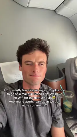 A post by @jacob___v on TikTok caption: I wasn’t planning on rawdogging a 8 hour flight today 😭
