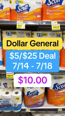 A post by @couponwithmichael on TikTok caption: Dollar General $5 Off $25 Deal Valid 7/14-7/18 #dollargeneral #dollargeneralcouponing #dollargeneraldeals #dollargeneralfinds #dollargeneralcouponer #dollargeneralhaul #couponcommunity #couponing #couponing #coupon #couponfamily #save #savemoney #deals #learntocoupon