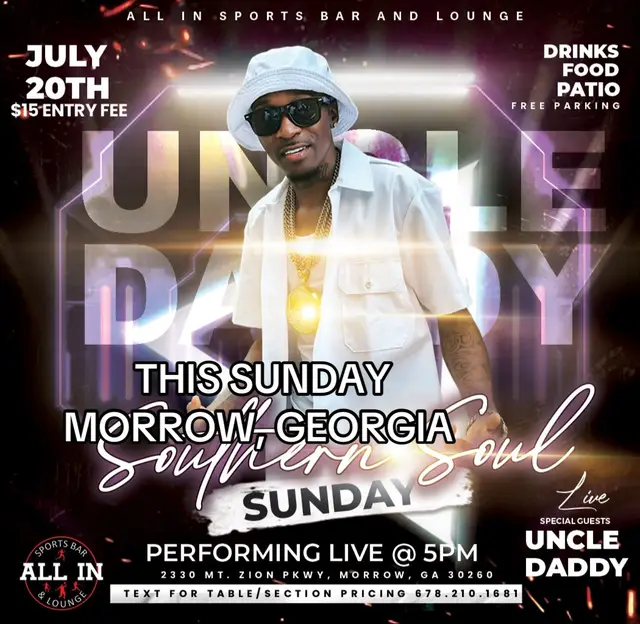 A post by @darealjackgang on TikTok caption: THIS SUNDAY  MORROW, GEORGIA 