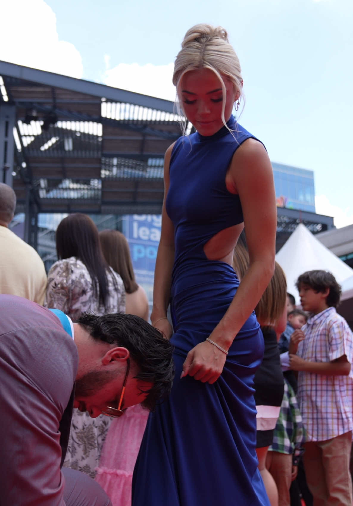A post by @livvy on TikTok caption: Big P to the rescue❤️‍🔥 #foryou #MLB #redcarpet #shoe #baseball #asg 