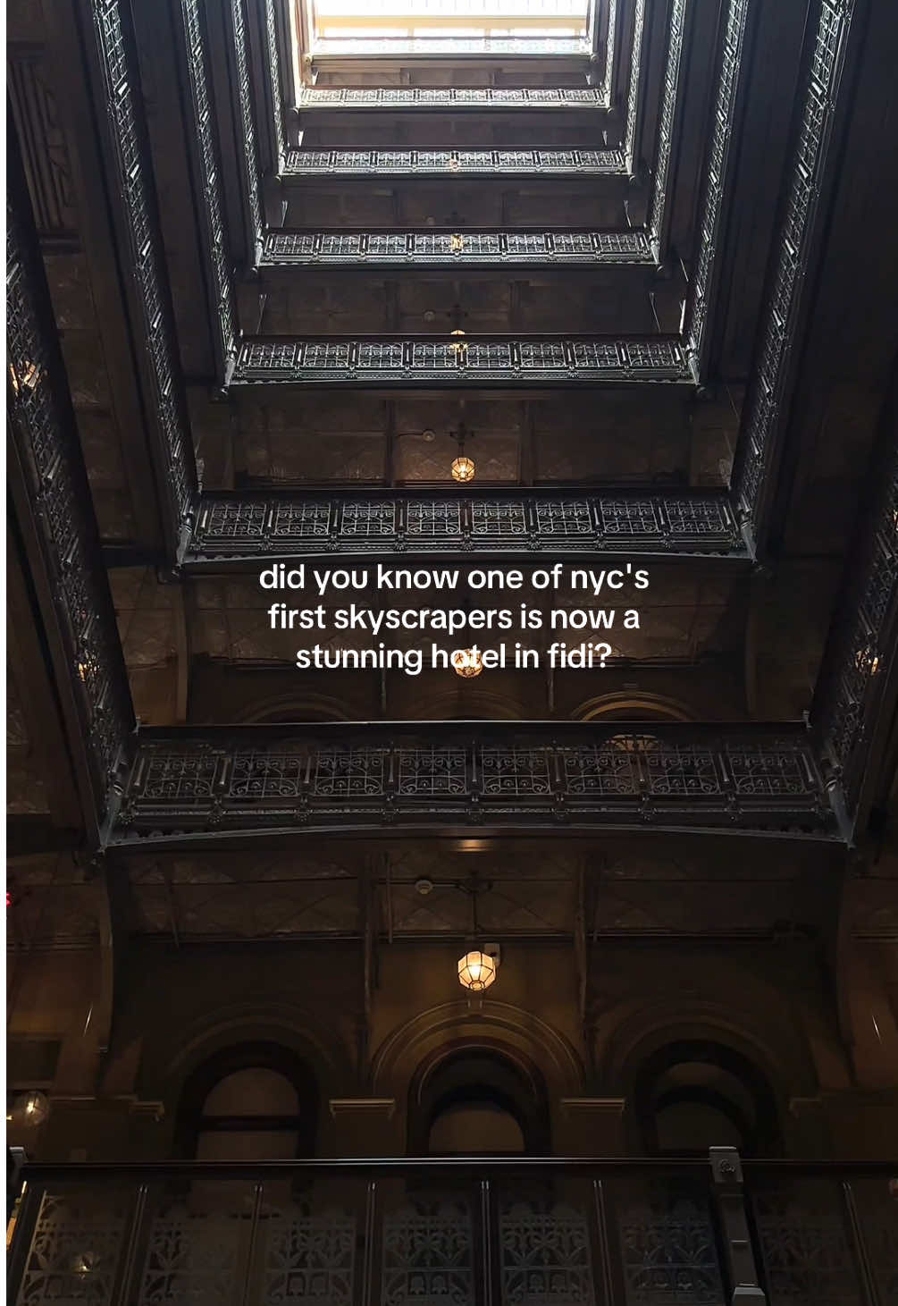 A post by @newyorkbucketlist on TikTok caption: Don’t forget to look up ✨📍The Beekman #NYbucketlist #nyc 