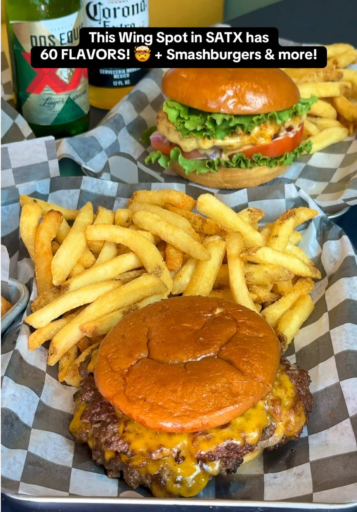 A post by @sanantoniofoodie on TikTok caption: Choose from 60 WING FLAVORS at this newish spot in San Antonio! 🤯 Plus they have great smashburgers and more! 🍗🍔🔥 @6IXTY WINGS  📍 2703 N Loop 1604 W, Ste 106 #wings #chickenwings #burgers #sanantoniofood #sanantoniofoodie #tiktoksanantonio #sanantoniocheck 