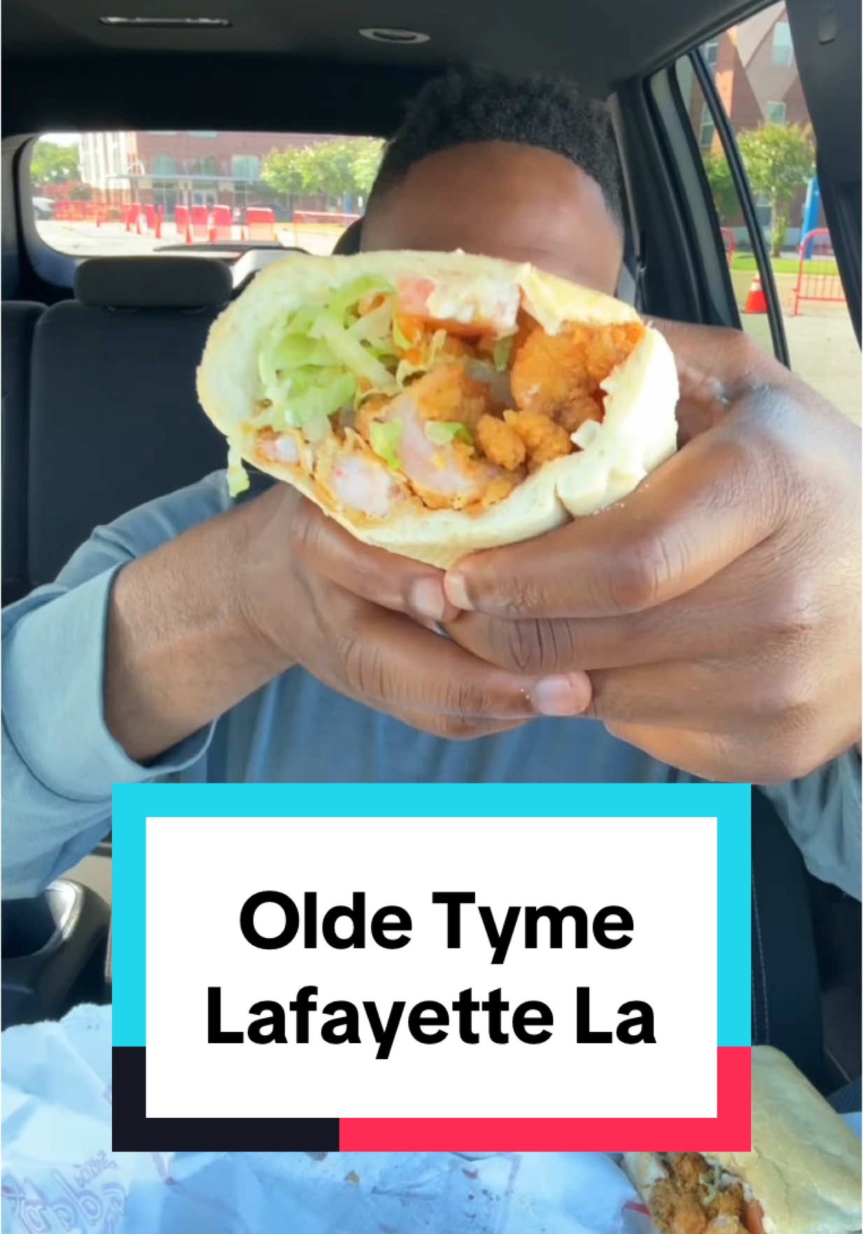 A post by @mr.chimetime on TikTok caption: Trying Poboys in Lafayette for the first time‼️🔥 (Thanks @GeraldGruenig ) #ncfoodie #foodreview #foodcriric #lafayettelouisiana 