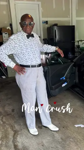 A post by @convoswithcarrie1 on TikTok caption: MY MAN MY MAN MY MAN!!! Where is he going?  Absolutely nowhere. Maybe to play his lottery numbers. Maybe to pickup clothes from dry cleaners. And also take the grandkids to and from work.  He’s also 96 years old. What a Man Crush He Is!!!!!  #nowoodennichols #convoswithcarrie #fyp #whataman 