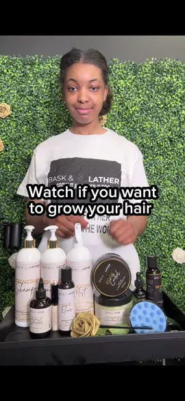 A post by @baskandlatherco on TikTok caption: Doctor’s said her hair would NEVER come back but with the help of Bask and Lather, she’s looking like RAPNUZEL! Start your healthy hair journey today. Results may vary.  #baskandlatherco #blackownedbusiness #dealsforyou #hairgrowthoil #hairgrowthjourney 