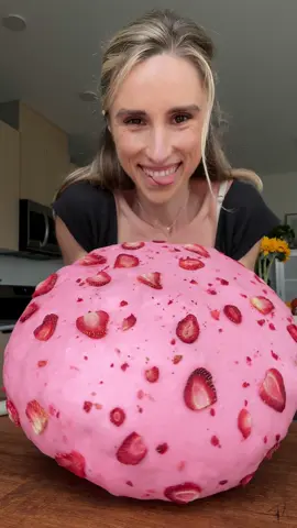 A post by @jeshastevens on TikTok caption: Strawberry New York rolls? 🌸 #croissant #pastry #dessert #baking #sourdough 