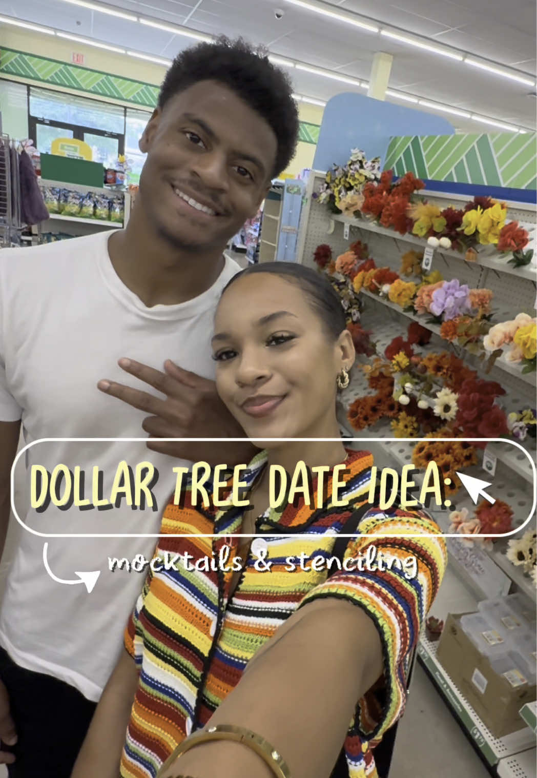 A post by @arianacossie on TikTok caption: courting doesn’t have to boring and dates don’t have to be expensive 🥳 #christiantiktok #dateideas #dollartree @Dollar Tree 