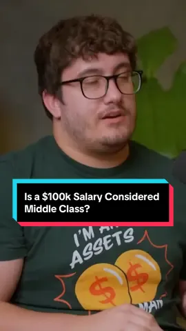 A post by @calebhammercomposer on TikTok caption: Is a $100k Salary Considered Middle Class? #6figures #financiaaudit #moneytok 