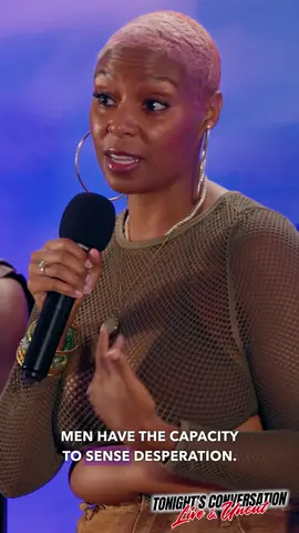 A post by @tonightsconversation on TikTok caption: Is it thirsty for a woman to shoot her shot? @Candyss.Love @Ace Metaphor 