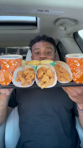 A post by @shawnfoodreviews7 on TikTok caption: Popeyes chicken dippers 🍗#Foodie #chicken #popeyes #mukbang #review #tastetest #fypage #friedchicken 