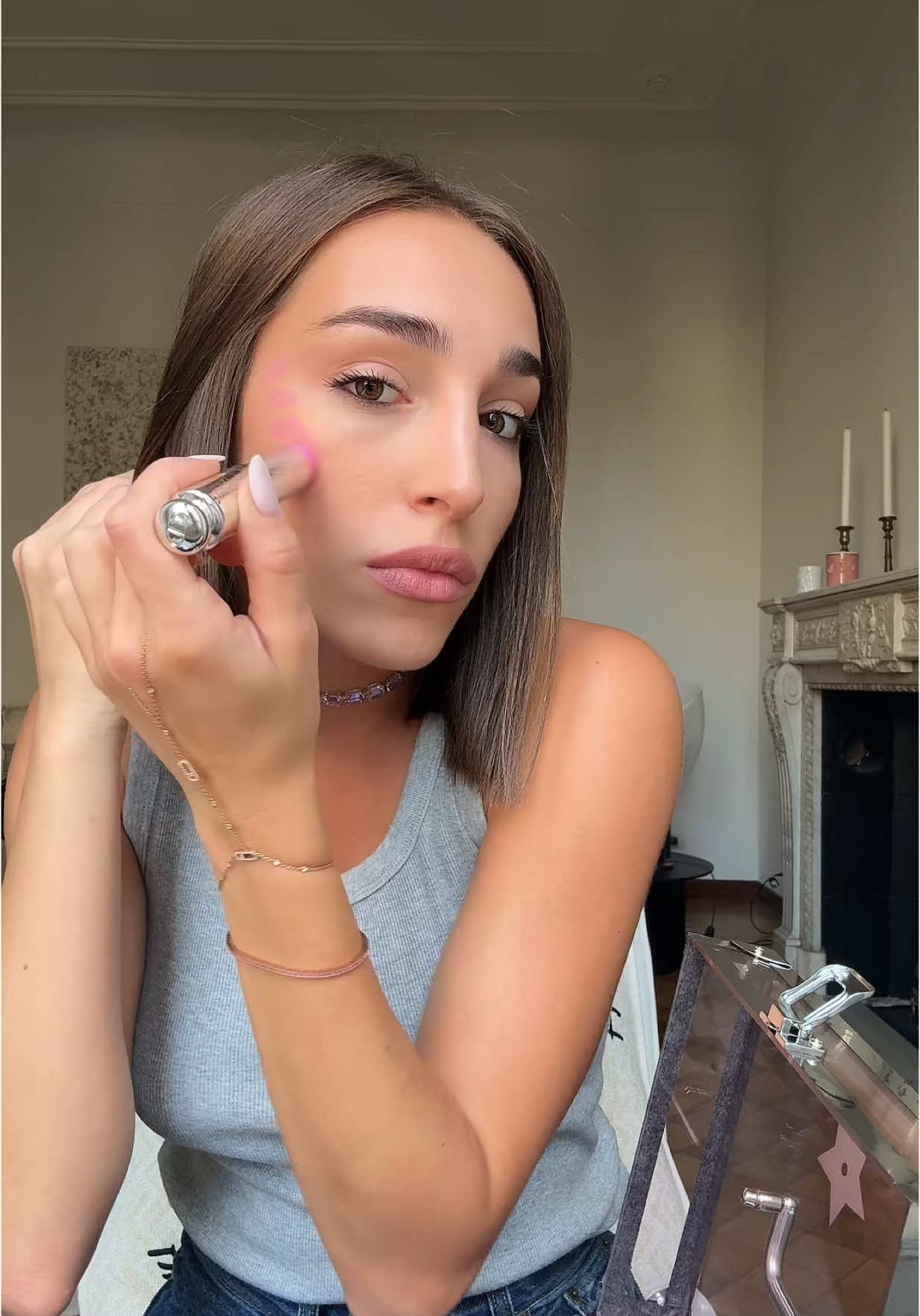 A post by @ginevramavilla on TikTok caption: blushing for summerrrr 🩷🙂‍↔️⭐️🫶🏼 @Diorbeauty 
