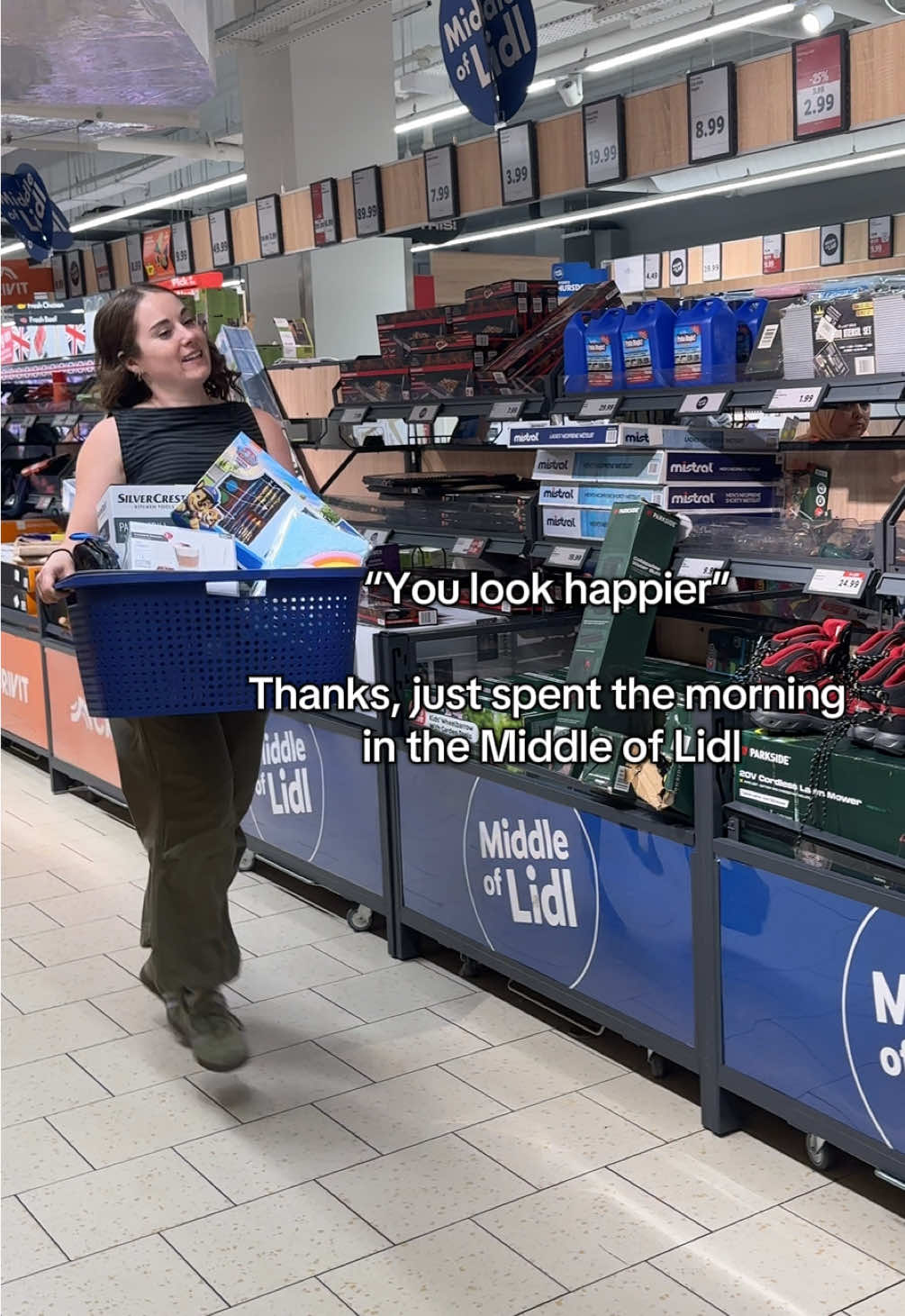 A post by @lidlgb on TikTok caption: Went in for milk… left with a panini grill, new personality, and a renewed sense of purpose 🤌
