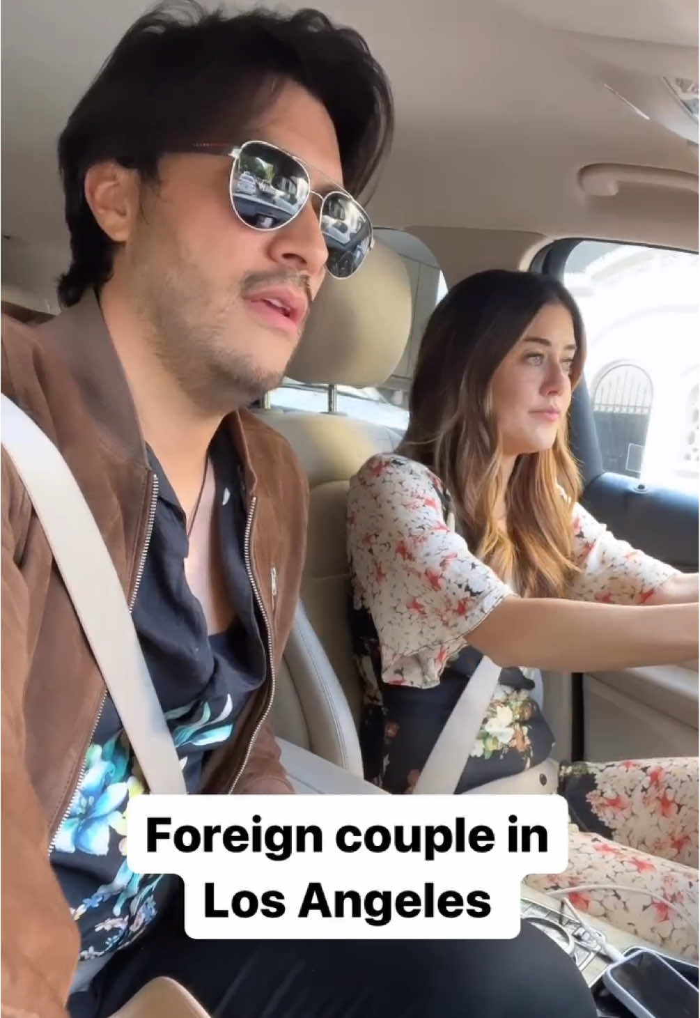 A post by @manonmathews on TikTok caption: Foreign couple in LA 🤣🤣 we've all been there tbh.. #comedy #LA #couple #celebrity