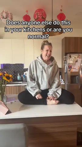 A post by @emilyesenn on TikTok caption: What are you guys using your kitchens for quick questions lol #relatable #creep #glee #radiohead #creepcover #singer #musical #musicaltheatre #theatre 