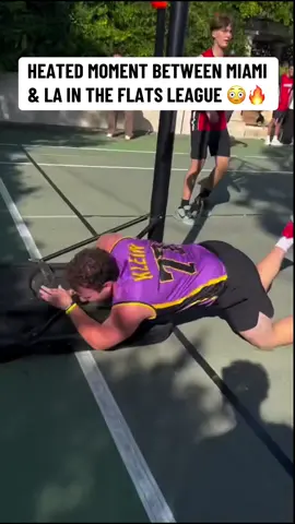 A post by @bleacherreport on TikTok caption: Foul or nah?! 😳🤯 (Via @theflatsleague/IG)  #nba #nbabasketball #basketball 
