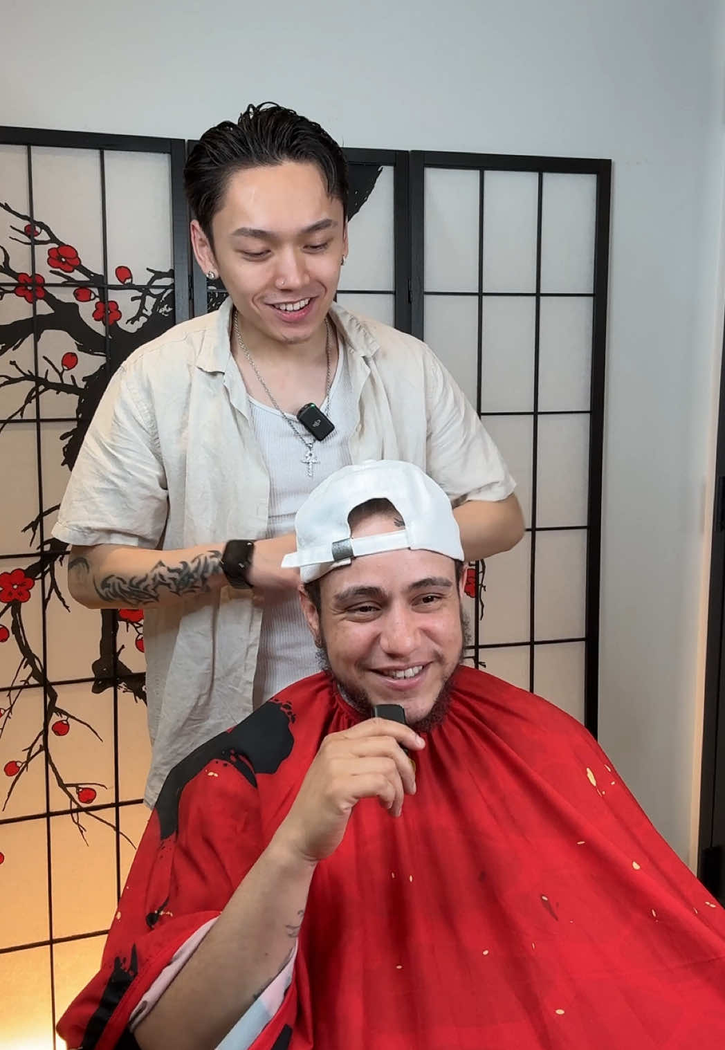A post by @nguyensteadycutting on TikTok caption: Different man in the chair for sure! Came all the way from New York to come get a haircut 🔥 we did a messy fringe with a mid fade on the sides for his transformation LINK IN BIO TO SET AN APPOINTMENT ‼️ _______________________________________ ##richmondvabarber##richmondva##vabarber##rvabarber##barber##fade##haircut##richmondbarber#nguyensteadycutting #transformation 