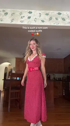 A post by @jesstheflower on TikTok caption: ❤️ #cutedress #polkadotdress #reddress 