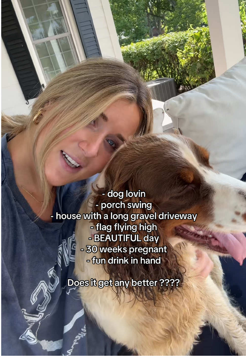 A post by @rileygaines on TikTok caption: The only thing that could make days like this better is having our baby girl here 🩷 #fypシ #dogsoftiktok #summer #foryoupage 