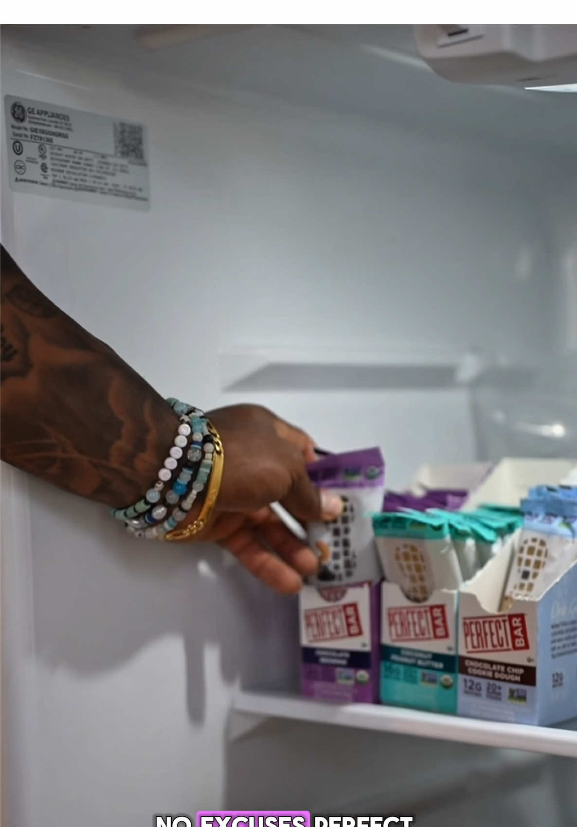 A post by @drewwalls10 on TikTok caption: #PerfectBarPartner No time for junk. Perfect Bar keeps me fueled when life doesn't slow down @Perfect Bar 