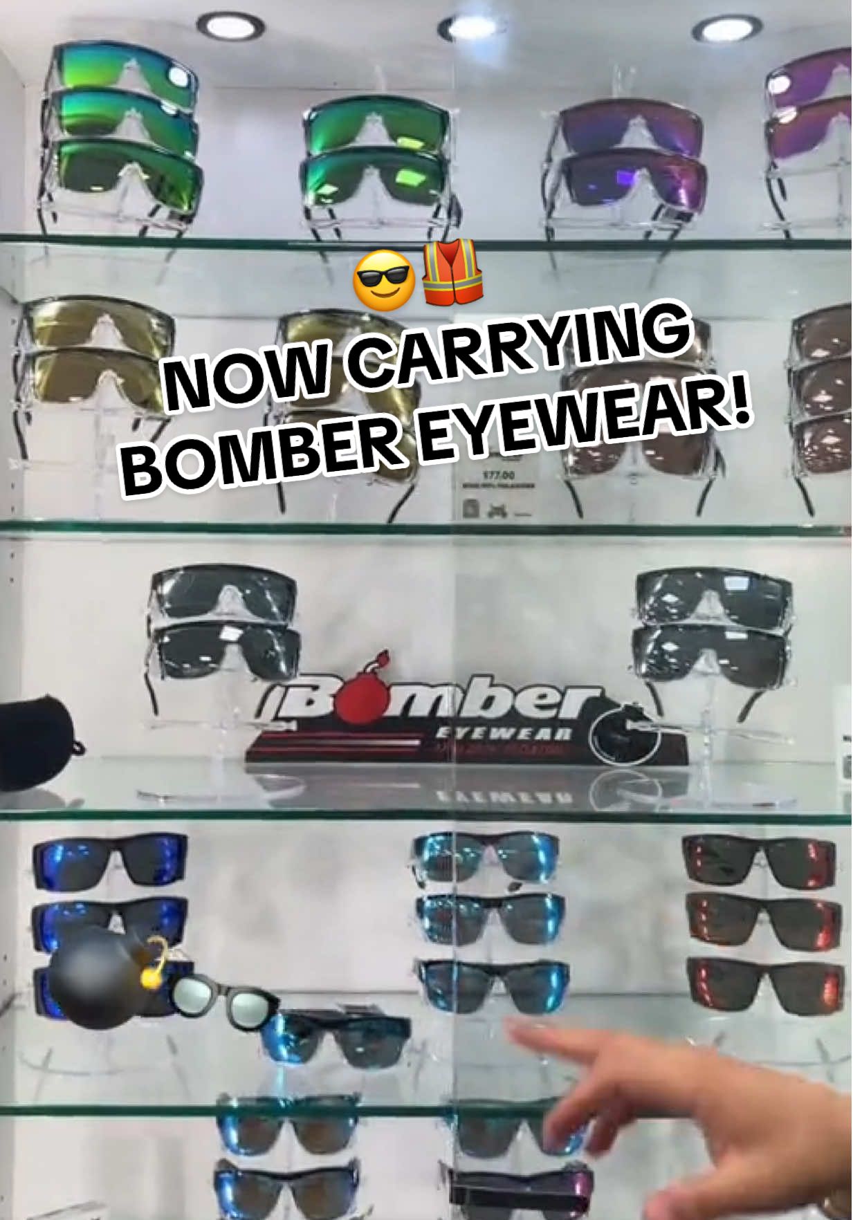 A post by @amigosproshop on TikTok caption: Which is your favorite?! 🤔👀  #safety #workwear #bluecollar #bluecollarboys #refinery #oilandgas #eyewear #polarizedsunglass 