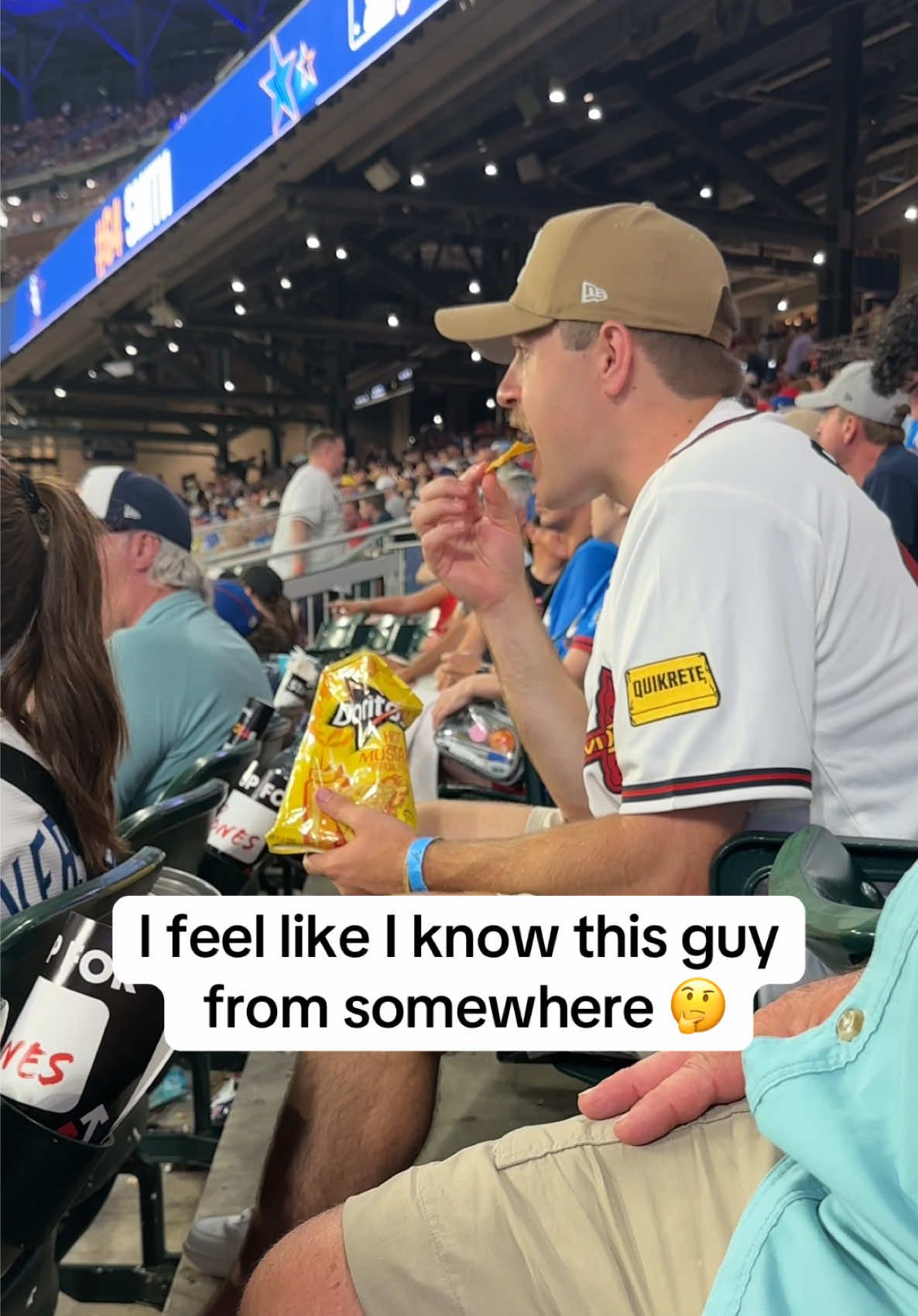 A post by @shelbanddyl on TikTok caption: Where did he even get those? 🤣 #shelbanddyl #mlballstar #mustard #couples #relationships 