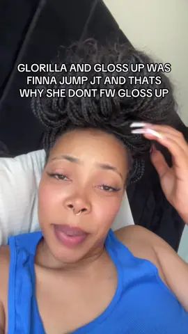 A post by @eboniqueluxe on TikTok caption: I just wanna know what was gloss up thought process on her calling JT like why not go to glorilla and be like that's not cool... #glorilla #jt #glossup jt and gloss up phone call