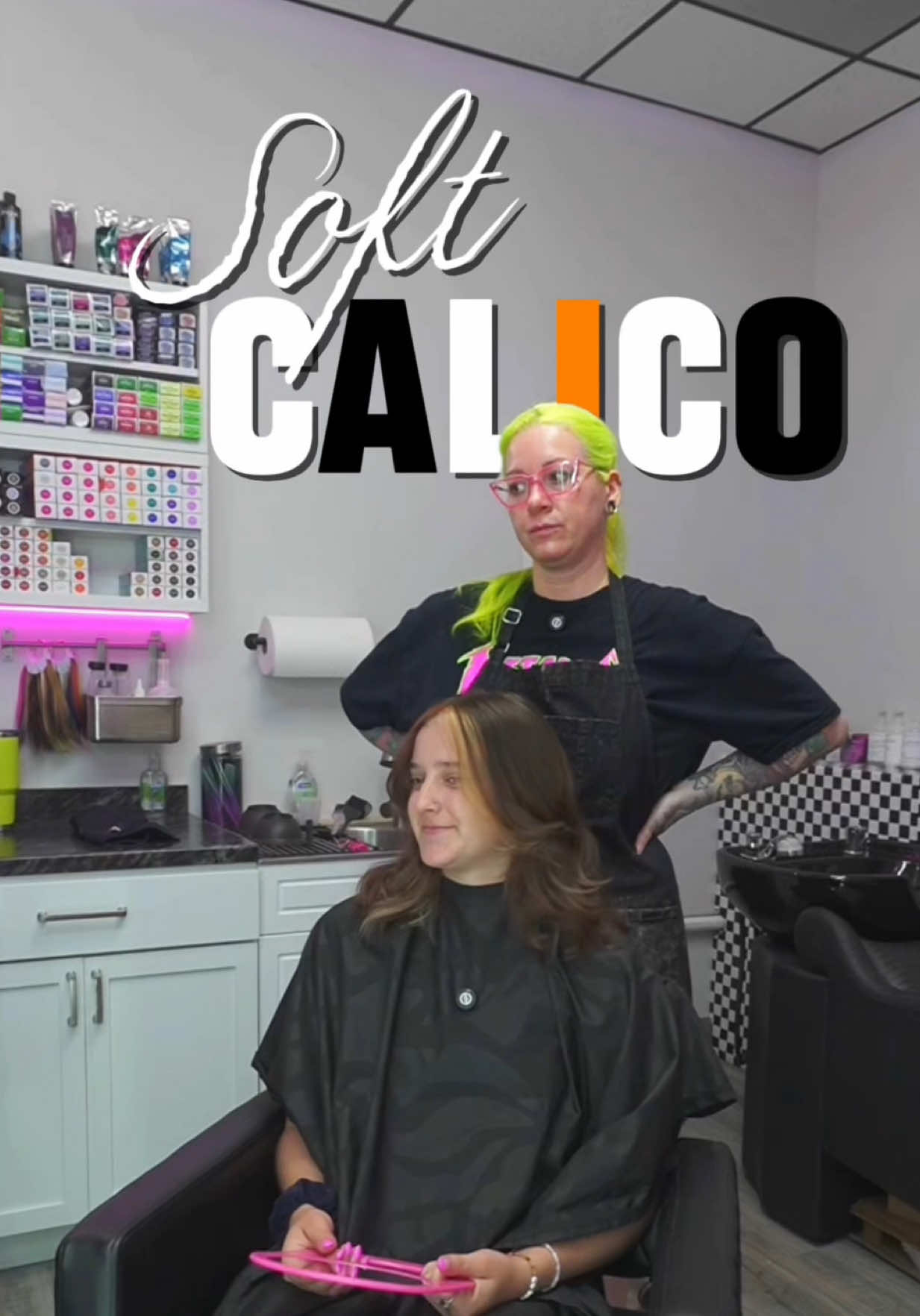 A post by @cryistalchaos on TikTok caption: This is not the typical type of hair that I post. Most of the transformations you see here are very bold and in your face, but I felt like it was important to showcase the softer side of some of these looks as not everyone who sits in my chair is ready to go all in.  We used our favorites from @randco & @amika bleach is @Kenra Professional as always and of course @Olaplex was included!  #indyhairstylist #indyhair #indianapolishairstylist #hairstylistsoftiktok #hairtoks #softcalicohair #calicohair 