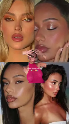 A post by @bellarmrz on TikTok caption: the perfect makeup for sunset pics!!! 🌸🌸🌸 #sunsetmakeup #sunsetpics  - @Saie slip tint  - @Charlotte Tilbury highlight  - @Persona Cosmetics bronzer  - @Huda Beauty blush  - @Hourglass Cosmetics mascara  - @makeupbymario eyeshadow pallete  - @@REFYlip liner in sepia  - @@Gisoulip oil  - @@beaubblefreckle pen