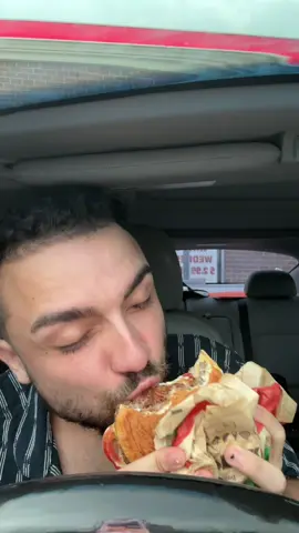 A post by @strang3mister on TikTok caption: calm @Burger King #food #burgerking #yum #nyc #foodcritic #burger #bbq #brisket 