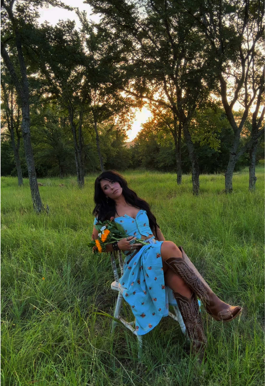 A post by @taylor.leigh_ on TikTok caption: Excited to announce that I’m a part of the @Rock and Roll Denim team🤠 • • Loving this beautiful skirt set✨ Use my code taylorg20 to save🫶🏼 #rockandrolldenim #fyp #countrytiktok #westerntiktok #countrytok #photoshoot #westernfashiontok #westernfashioninfluencer #fashiontiktok #westerntok 