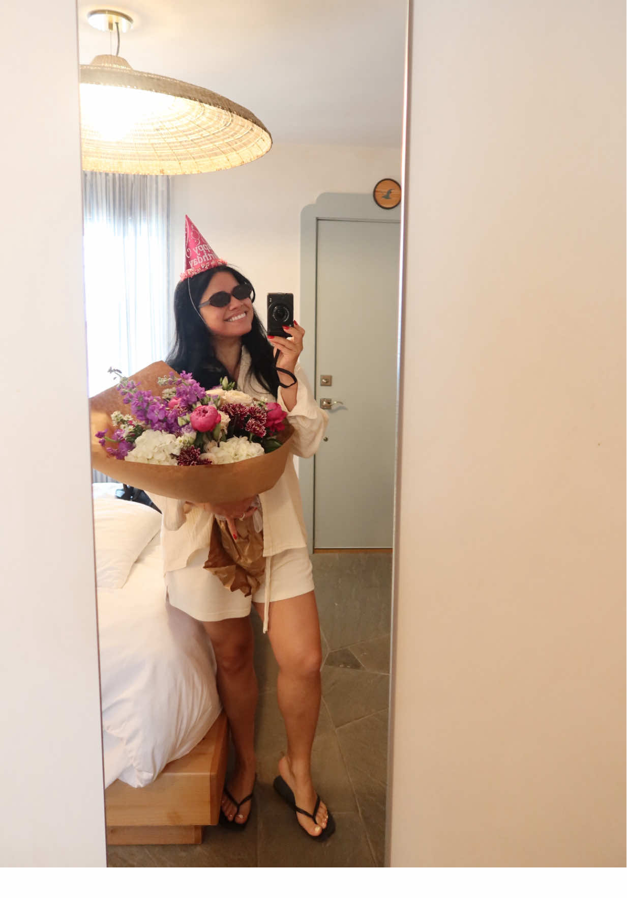 A post by @niessaxoxo_ on TikTok caption: My mom managed to surprise me all the way from back home in California—with the help of my amazing friends. I had *no* idea what was coming. We went to a coffee shop in the morning, and I didn’t think twice when one friend didn’t come and another left right away. Meanwhile, my husband and our friend were stalling me the whole time. 🥹 When I finally walked in, there were two cakes, the most beautiful bouquet of flowers, and “Las Mañanitas” playing—*with my mom on FaceTime*. That song always gets me because my dad used to sing it to us on our birthdays, so it hit me right in the heart. 🥲 I don’t take moments like this for granted. I’m beyond grateful for a mom who loves me so deeply and friends who would go out of their way to make something so special happen. 💛 #birthdaygirl #birthdaysurprise #MaestriDelPov #fyp #viral 