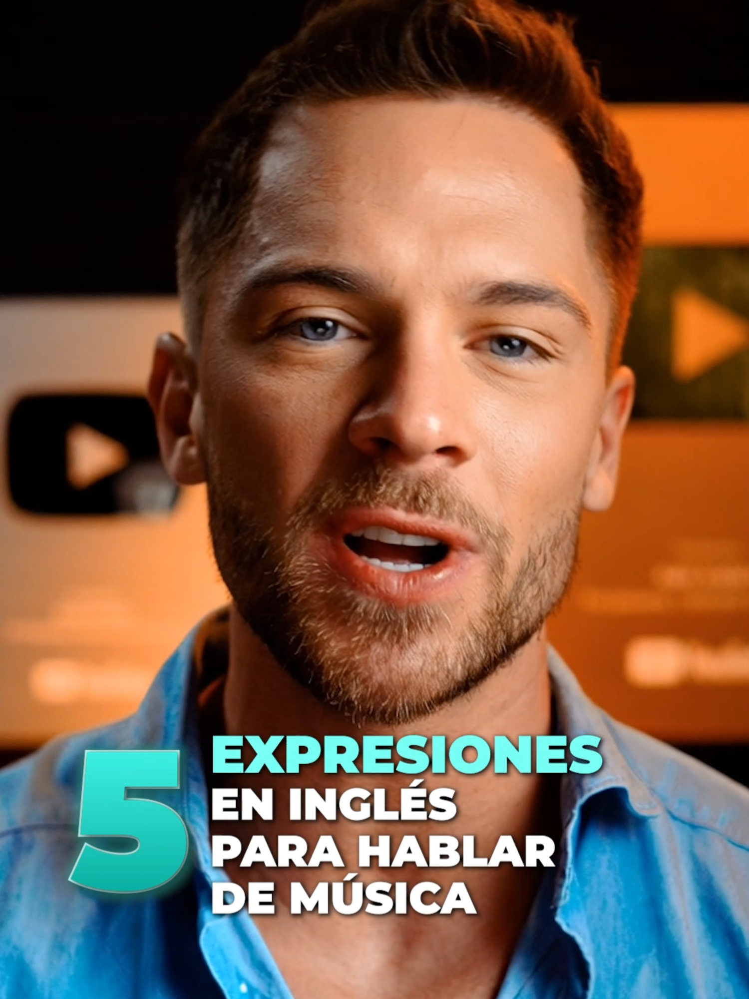 A post by @kaleanders1 on TikTok caption: Si no sabes esto, no estás listo para hablar de música en inglés.⁣ ⁣ Muchos creen que saben inglés…⁣ ⁣ Pero no tienen idea de cómo hablar sobre lo que escuchan todos los días.⁣ ⁣ En el video te enseño 5 expresiones esenciales para hablar de música…⁣ ⁣ Y aquí te van 2 más:⁣ ⁣ ✅ Track → Una canción individual.⁣ 👉🏻 This track is my favorite from the album.⁣ ⁣ ✅ Hook → La parte pegajosa del coro.⁣ 👉🏻 The hook of that song is stuck in my head.⁣ ⁣ Ahora que aprendiste nuevo vocabulario, dime, ¿cuál es tu género favorito? ⁣ Escríbelo abajo. 👇🏻 ⁣ P.D. A mí me encanta el reggaetón y la electrónica. 😎⁣⁣ #vocabulary #ingles #aprendeingles #cursodeingles #inglesonline #clasesdeingles #kaleanders