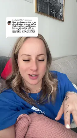 A post by @emilyesenn on TikTok caption: Replying to @Mike professional ugly cappuccino maker 😂😂 #restaurant #restaurantlife #coffee #yapping 