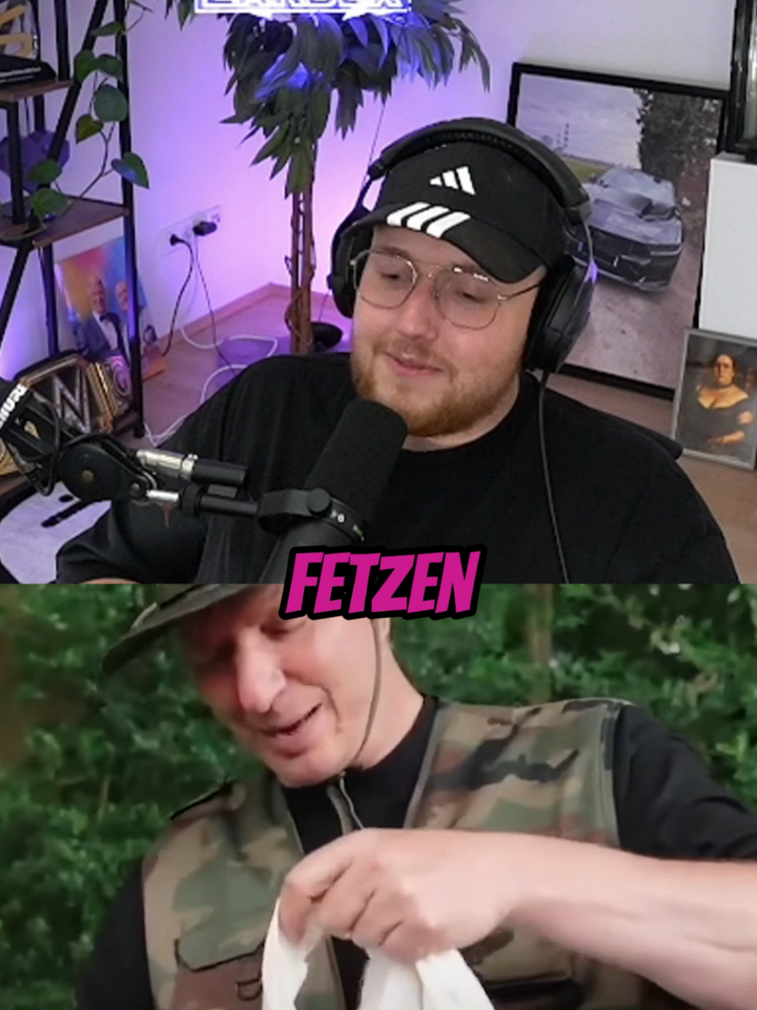 A post by @zarbex.highlights on TikTok caption: @maximalschradin macht Bodenlose sachen mit dem Shirt @zarbex #twitch #clips #fyp