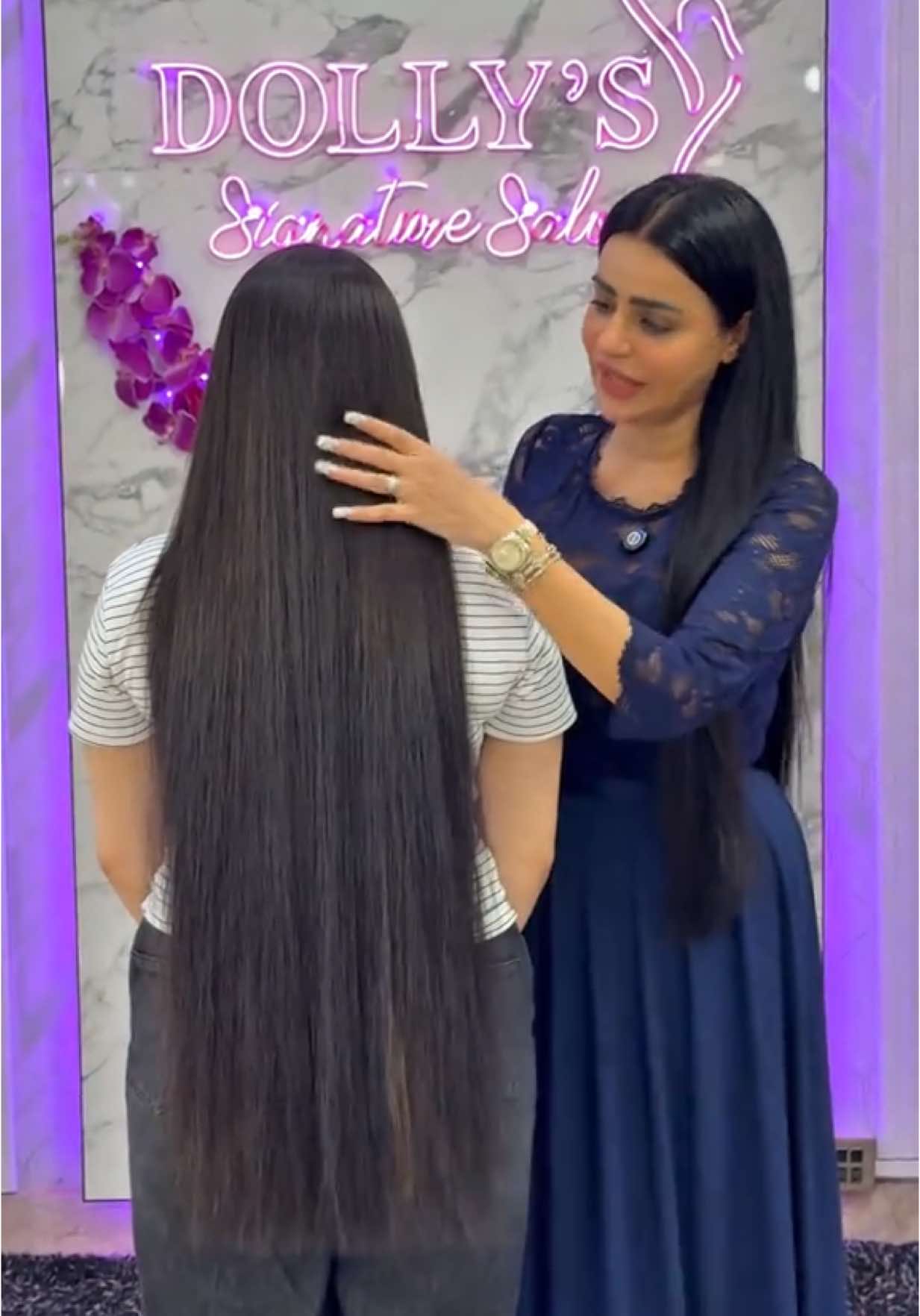 A post by @dollyofficiall on TikTok caption: My super happy client 🫶🏼😘 #dolly #foryou @Dolly’s Signature  MM Alam road Gulberg 111 Lahore 