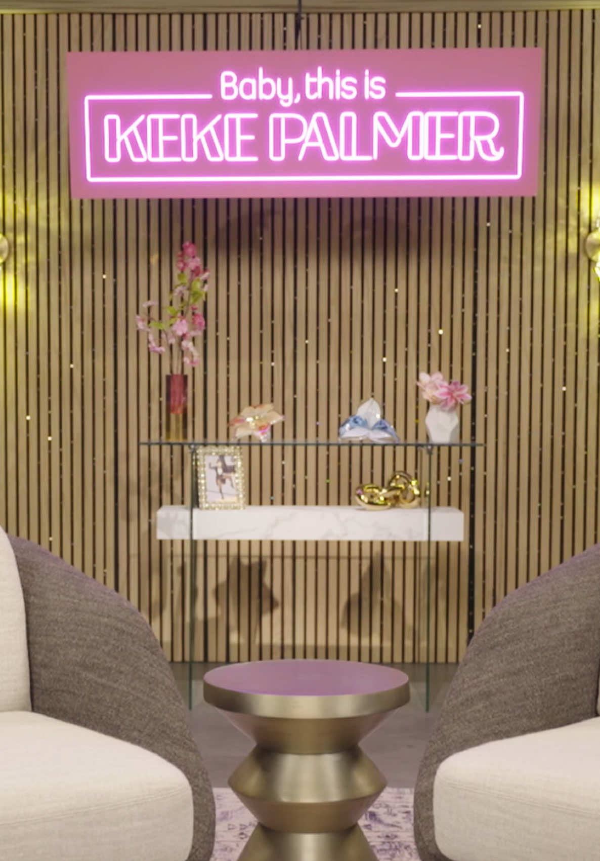 A post by @kekepalmer on TikTok caption: Get ready for THE chat to end all chats — no filter, no slow burns, just straight-up piping hot tea. The villa might be closed, but the mics are very much on. 🎙️👀 Tune in to #BabyThisisKekePalmer July 22.
