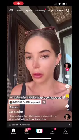 A post by @ on TikTok caption: Like what a weird thing to say and don’t say “you know what she meant” because if that’s the case we talking racism and body shaming… #getstyledbygab #yourstylistgab #pucci 