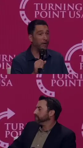 A post by @charliekirkdebateclips on TikTok caption: This is not an endorsement of any particular argument or idea. It is a clip from an hour-long debate. You can watch the full thing on my YT page.