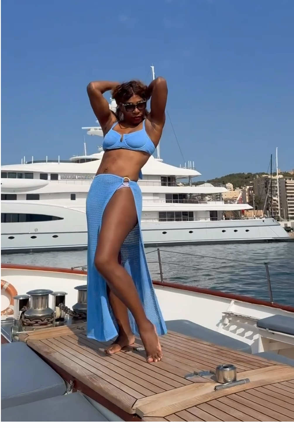 A post by @serena on TikTok caption: Technically, I'm dancing on tables...